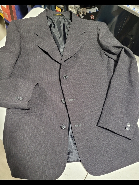 Tfw Other - Boys Pinstripe Dress Blazer in Charcoal
